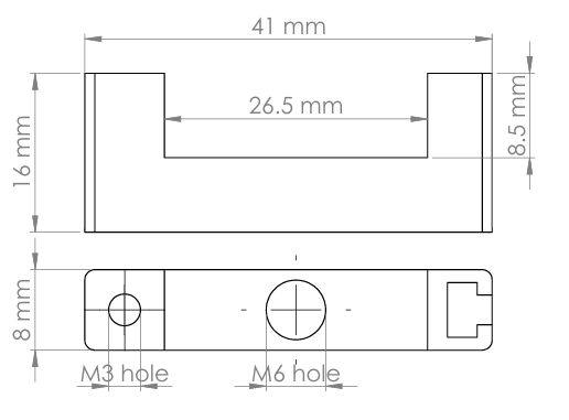 Bloqueurs de T-Nut mât M6